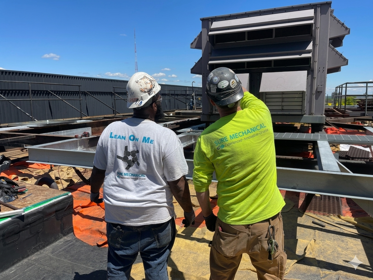 Skilled tradesperson performing field installation